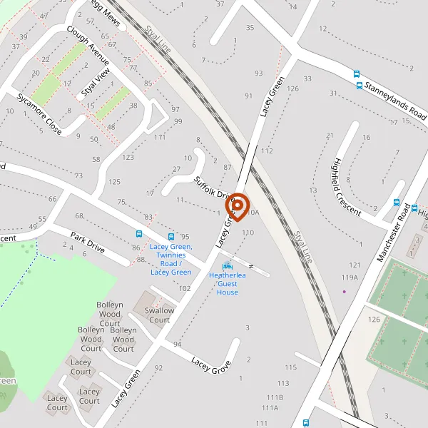 Map showing approximate location: 1, Suffolk Drive, Wilmslow, Cheshire, SK9 4DE