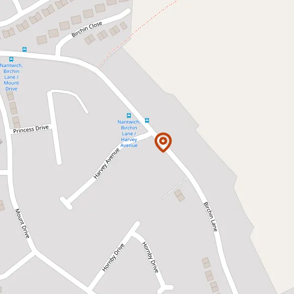 Map showing approximate location: 1, Harvey Avenue, Nantwich, CW5 6LE