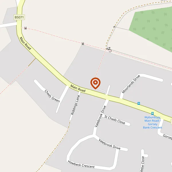 Map showing approximate location: 126, Main Road, Wybunbury, Cheshire, CW5 7LS