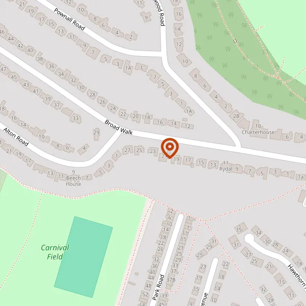 Map showing approximate location: 23, Broad Walk, Wilmslow, Cheshire, SK9 5PJ