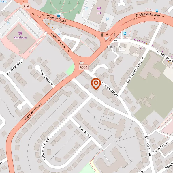 Map showing approximate location: 1, St Anns Road, Middlewich, CW10 9HJ