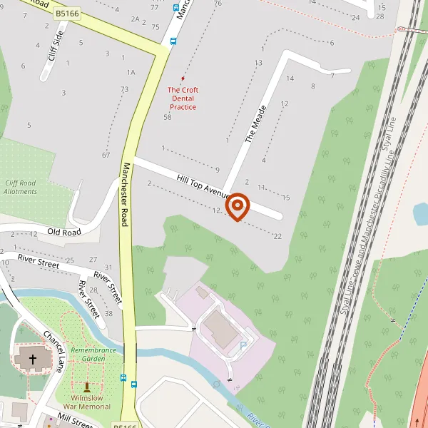 Map showing approximate location: 7, Hill Top Avenue, Wilmslow, Cheshire, SK9 2JE