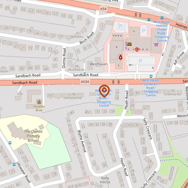 Map showing approximate location: 51, Sandbach Road, Congleton, CW12 4LH