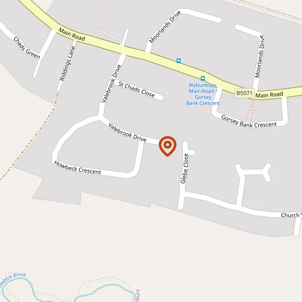 Map showing approximate location: 38, Howbeck Crescent, Wybunbury, CW5 7NX