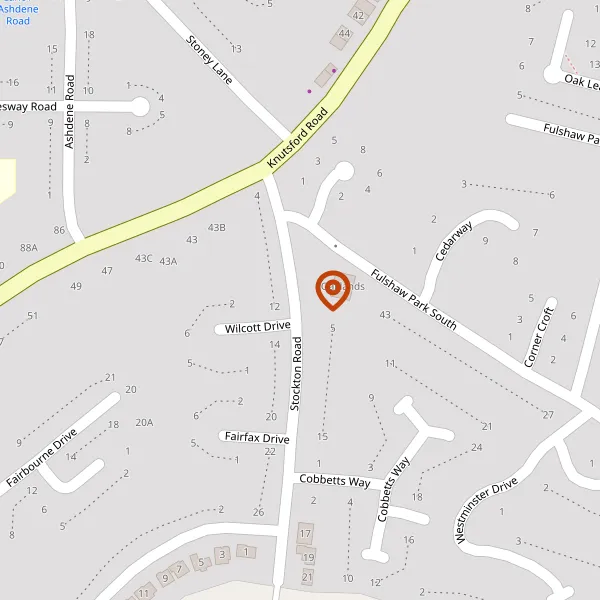 Map showing approximate location: 7, Stockton Road, Wilmslow, Cheshire, SK9 6EU