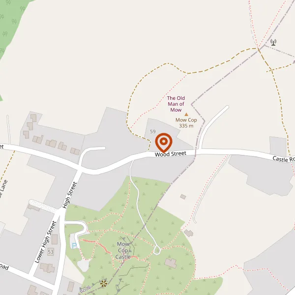 Map showing approximate location: 57, Wood Street, Mow Cop, ST7 3PF