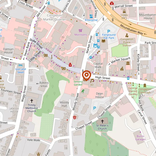 Map showing approximate location: 52, High Street, Congleton, Cheshire, CW12 1BA
