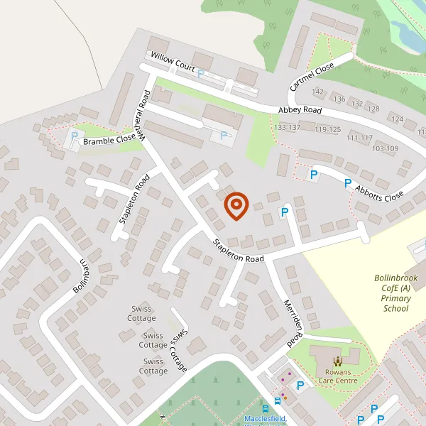 Map showing approximate location: 3, Stapleton Road, Macclesfield, SK10 3NP
