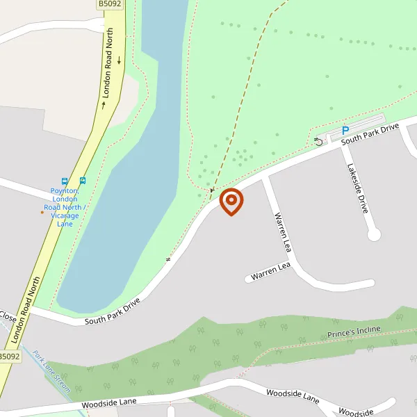 Map showing approximate location: Heyscroft, South Park Drive, Poynton, SK12 1BN